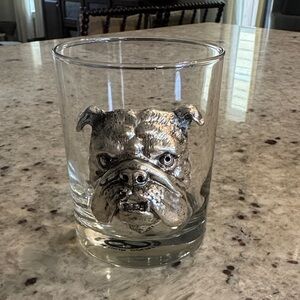 Arthur Court Silver Bulldog Glass